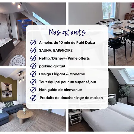 Apartment Gite Saphir - Sauna - Pairi Daiza 8 Min - Triplex